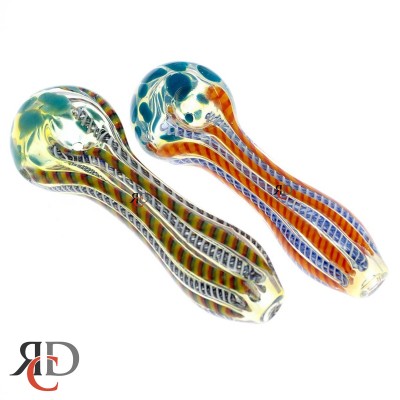 GLASS PIPE FLOWER HEAD FRIT ART GP5581 1CT